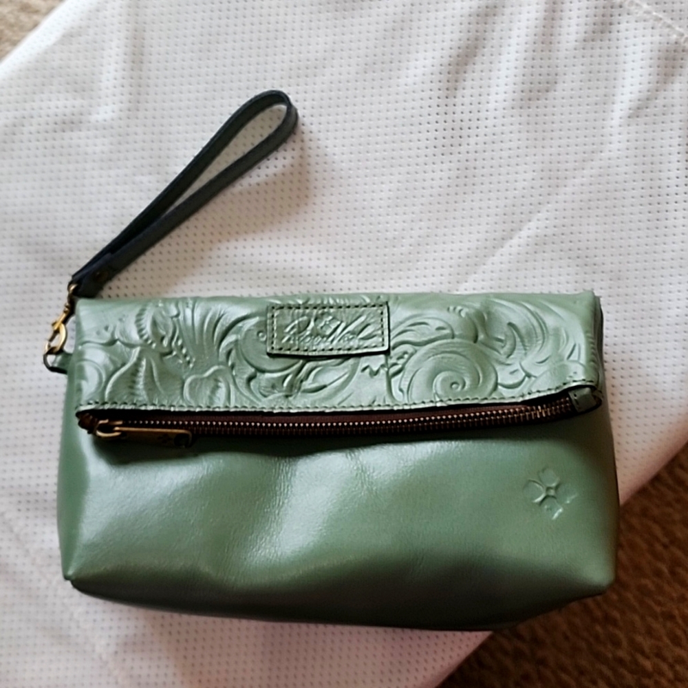 Patricia Nash new! Sage fold over clutch